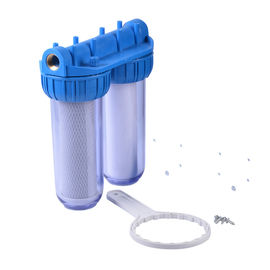 Sistema casero de dos fases de la filtración del agua con la válvula de desviador fácil rápida
