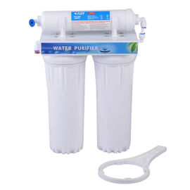 Filtro de agua casero plástico, filtro de agua blanco del fregadero de la vivienda de dos fases